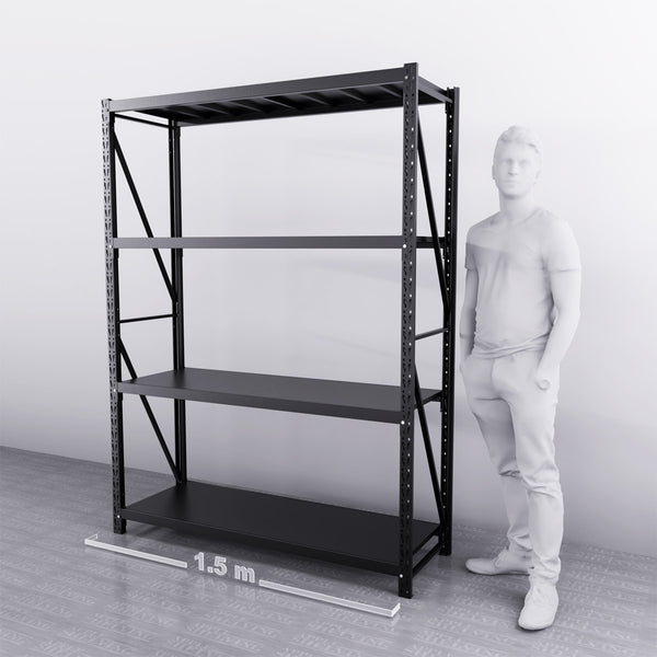 1.5m*2m*0.5m 800KG (W*H*D) Steel Shelving