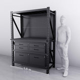 【PRE-ORDER】1.5m(L) 6-Drawer Steel Pegboard Workbench