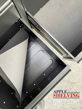 72'' 15-Drawer Steel Pegboard Toolbox Trolley With Overhead Cabinet