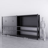 Pegboards Workbench w 9-Drawer Cabinets Storage Unit