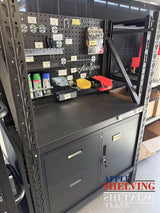 【PRE-ORDER】1.2m(L) 2-Drawer & Cabinet Steel Pegboard Workbench