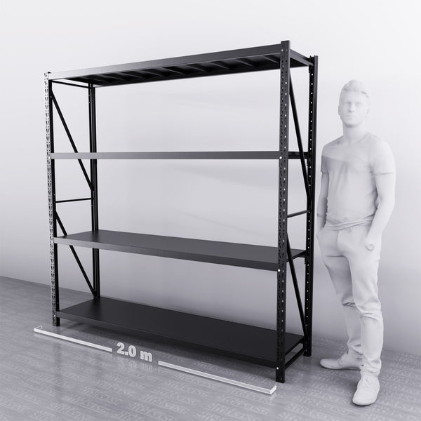 2m*2m*0.5m 600KG (W*H*D) Steel Shelving