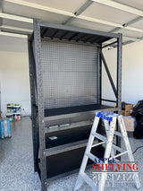 1.2m(W) 2-Shelf Workbench With 2 Pegboards Set