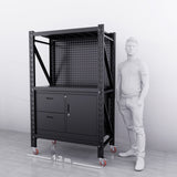【PRE-ORDER】1.2m(L) 2-Drawer & Cabinet Steel Pegboard Workbench