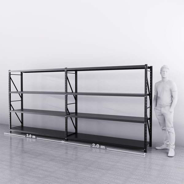 4m*1.8m*0.5m 1200KG (W*H*D) Connecting Shelving