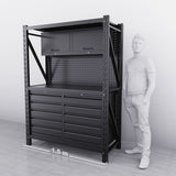 【PRE-ORDER】1.5m(L) 10-Drawer & Cabinet Steel Pegboard Workbench