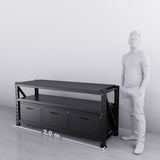 2m(L) 3-Drawer Steel Workbench