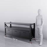 2m(L) 3-Drawer Steel Workbench