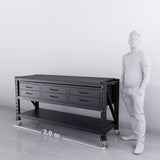 2m(L) 6-Drawer Steel Workbench