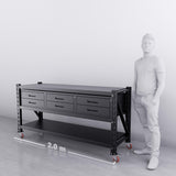 2m(L) 6-Drawer Steel Workbench