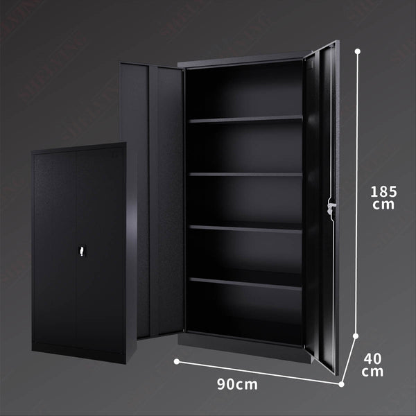 2-Door Heavy-Duty Storage Lockable Cupboard (4-shelf)