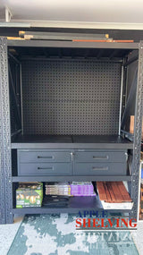 【PRE-ORDER】1.5m(L) 4-Drawer Steel Pegboard Workbench