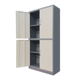 4-Door Storage Cabinet Lockable Cupboard (Steel)