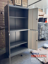 4-Door Storage Cabinet Lockable Cupboard (Steel)