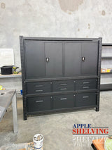 2m(L) 9-Drawer & 2 cabinets Steel Storage Unit