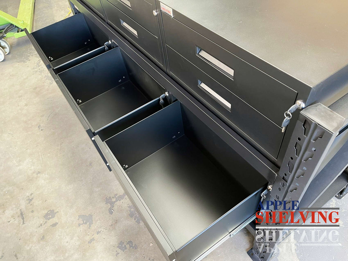 Lockable Single Steel Drawer Unit – Fits 2m Modular Workbench, 53cm ...