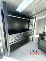 2m(L) 6-Drawer Steel Pegboard Workbench