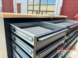 56'' 10-Drawer Steel Toolbox With Timber Top