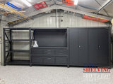 9-Drawer Pegboard Workbench w 2 Cabinets & 1.5m/2m Shelving
