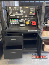 1.2m(L) 2-Drawer & Cabinet Steel Pegboard Workbench