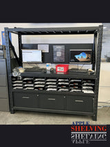 2m(L) 3-Drawer Steel Pegboard Workbench
