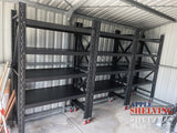4 Castor Wheels with Brake – 1-Hole Mounting Model for Shelving