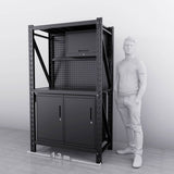 1.2m(L) 2-Cabinet Steel Pegboard Workbench