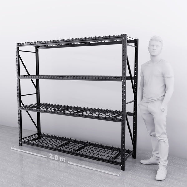 2m*1.8m*0.5m 800KG (W*H*D) Wire Shelving