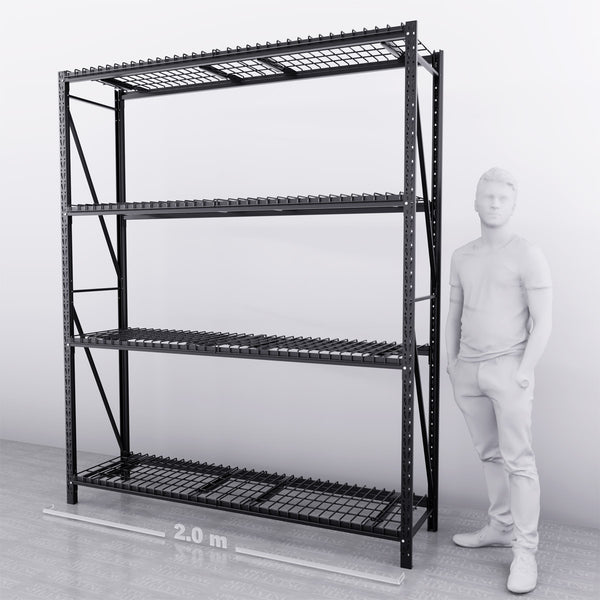 2m*2.4m*0.5m 800KG (W*H*D) Wire Shelving