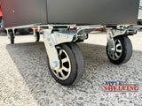 55'' 10-Drawer Steel Toolbox Trolley With Timber Top