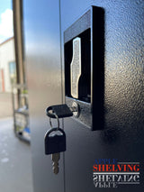 2-Door Storage Cabinet Lockable Cupboard (Steel)