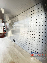 56'' 10-Drawer Stainless Steel Pegboard Toolbox Trolley With Overhead Cabinet