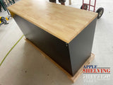 55'' 10-Drawer Steel Toolbox Trolley With Timber Top