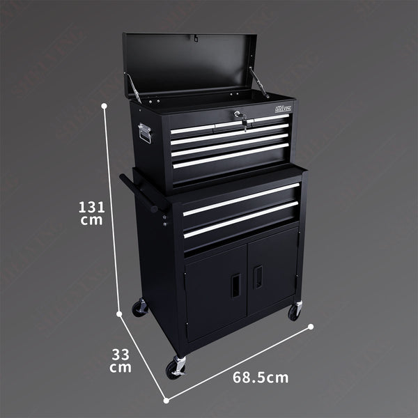 24'' 8-Drawer Steel Tool Chest & Roller Cabinet