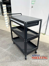 3-Tier Heavy-Duty Trolley With A Drawer (Tier Load: 50kg)