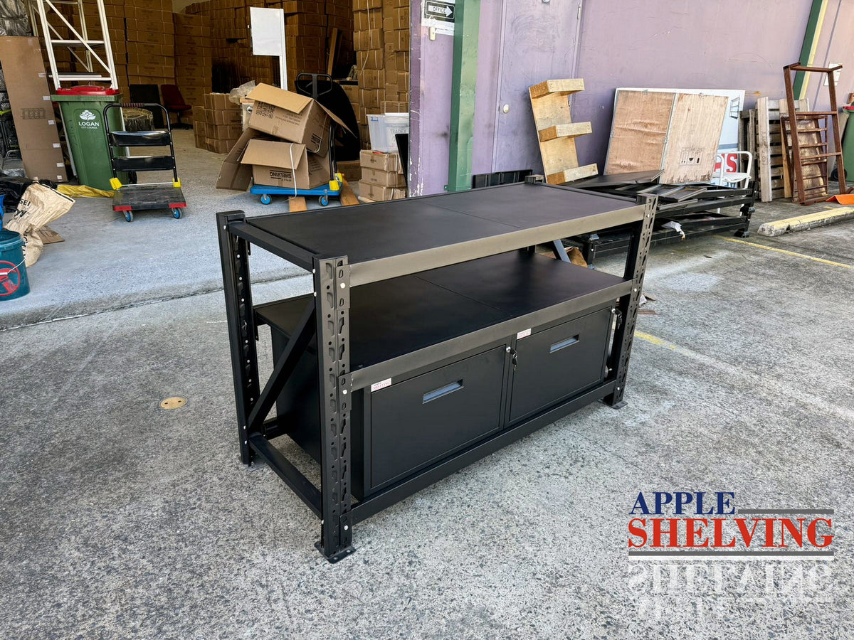 1.5m Steel Workbench with 2 Drawers – Heavy-Duty & Modular Garage ...