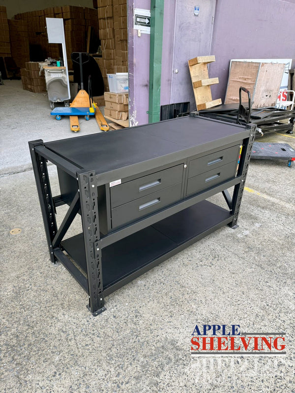 Steel Storage Racking Work Bench 1.5m Steel Workbench with 4 Drawers – Compact, Modular & Heavy-Duty ...