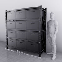 12-Drawer Steel Storage Unit