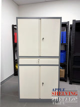 4-Door & 1-Drawer Storage Cabinet Lockable Cupboard