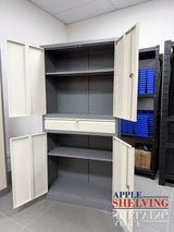 4-Door & 1-Drawer Storage Cabinet Lockable Cupboard