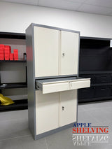 4-Door & 1-Drawer Storage Cabinet Lockable Cupboard