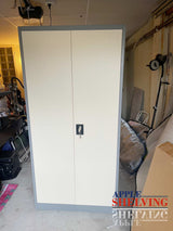 2-Door Storage Cabinet Cupboard With A Hanging Section (Steel)