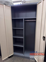【Scratch】2-Door Storage Cabinet Cupboard With A Hanging Section (Steel)