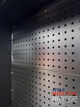 2-Door Pegboard-Shelf Storage Lockable Cupboard (4-shelf)
