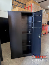 【Minor Scratches】Steel Lockable 2-Door Pegboard-Shelf Storage Cabinet