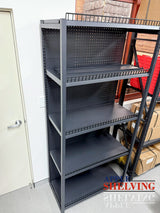 Black Pegboard Steel Retail Shelving