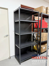 Black Pegboard Steel Retail Shelving