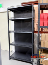 Black Pegboard Steel Retail Shelving