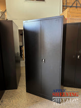 【Minor Scratches】Steel Lockable 2-Door Pegboard-Shelf Storage Cabinet
