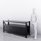 2m(L) 3-Drawer Steel Workbench